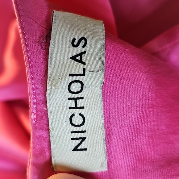 Nicholas Elegant Silk Pink Halter Dress. Maxi Sexy - Picture 5 of 11